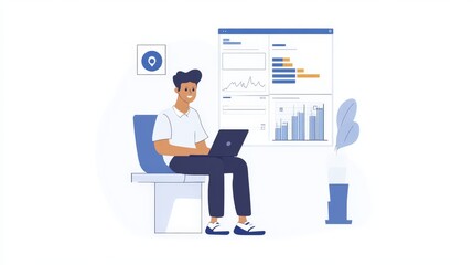 Professional Analysis of Financial Charts in Soft Shades