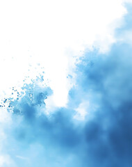 Abstract Blue sky watercolor painting splash on paper background for design