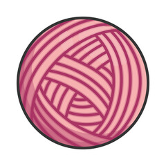 A simple illustration of a pink rubber band ball.