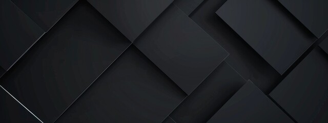Photo of Black Background with Geometric Elements and Lines for Design, Featuring White Space in the Center for Text. Ideal for Banner Templates and Digital Projects. Minimalist Wallpaper.