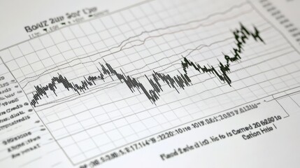 Vibrant Stock Market Graph with Rising Lines