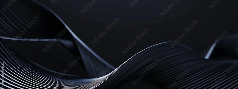 Poster photo of black background with geometric grids and patterns for design, banner template, white space