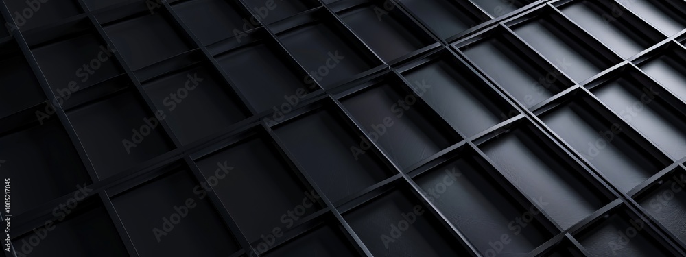 Poster abstract minimalist wallpaper with geometric motifs and shapes on black background. featuring white 