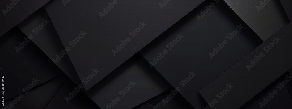 Poster photo of black background with minimalist lines and curves for design, featuring white space in the 