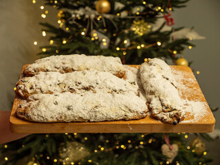 homemade christmas cake Stollen 