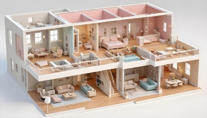 House 3d rendering design