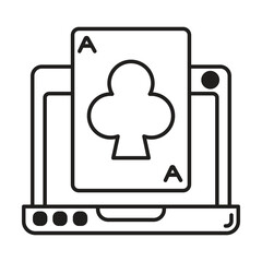 Gambling icon vector on white background