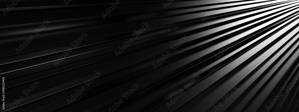 Poster black background with horizontal stripes for design. banner template with white space in the center 