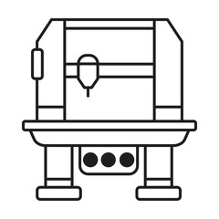 Factory Machine icon vector on white background