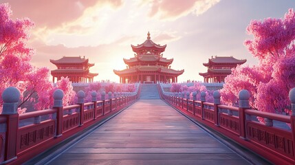 Magnificent architectural space cultural celebration scene