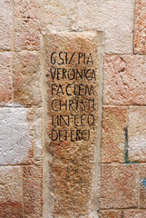 Sexta Estación de la Vía Dolorosa en la ciudad antigua de Jerusalén, Israel
