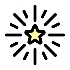New year icon symbol- firework icon
