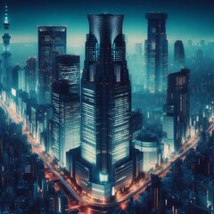 Neo Tokyo Skyscraper Lights ;