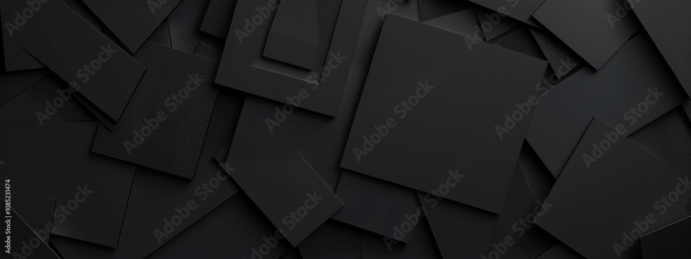 Poster abstract minimalist wallpaper with intricate geometric shapes on black background. ideal for modern 