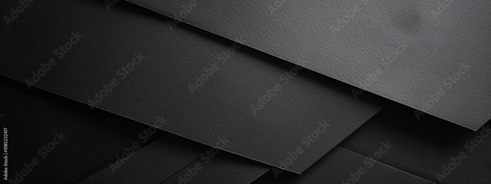 Poster irregular lines on a black background, minimalist design banner template with white space for text. 