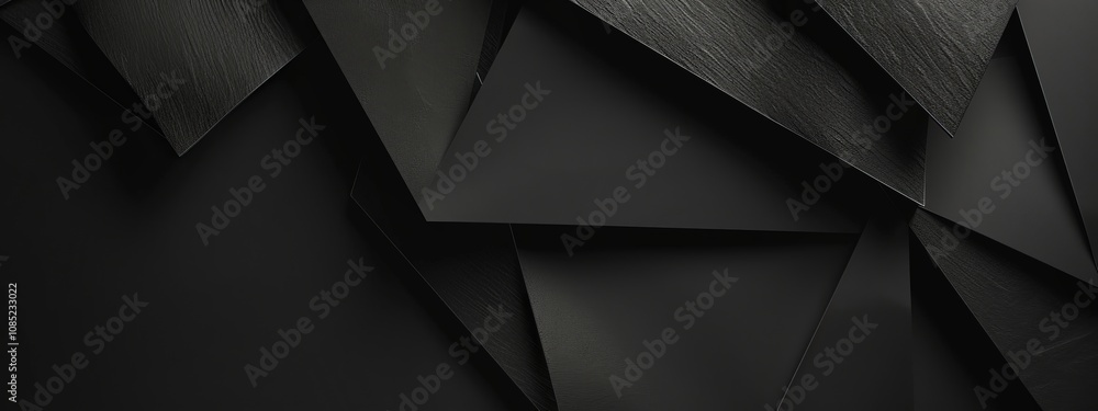 Poster geometric shapes on dark background with copy space for design. ideal for modern banner templates, a