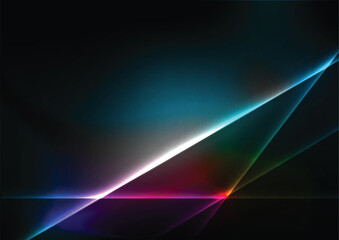 Abstract light technology concept design. Neon abstract, reflection lines vector backgrounds