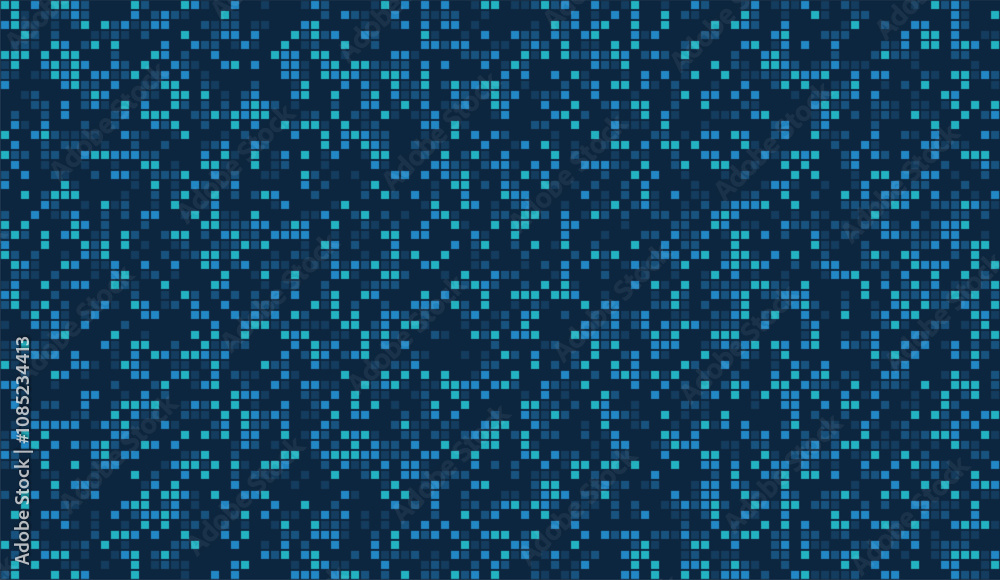 Poster dark blue color light abstract pixels technology background for computer graphic website internet. m