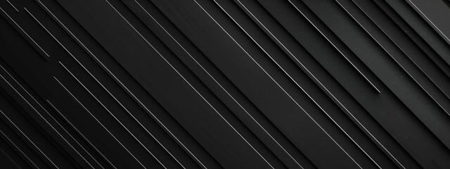 Obraz premium Abstract dark linear pattern wallpaper with copy space. Minimalist design template with white center text area. Ideal for banners.