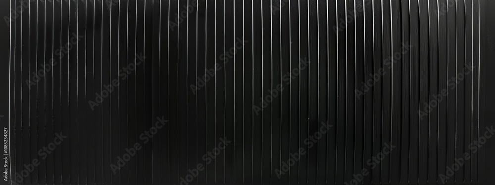 Aufkleber Black background with linear patterns. Banner template with white space in the center for text. Suitable for abstract minimalist wallpaper and modern graphic design projects.