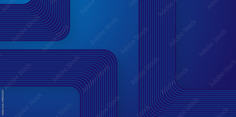 Poster blue abstract banner with glowing geometric lines ideal for post, background. gradient color isolate
