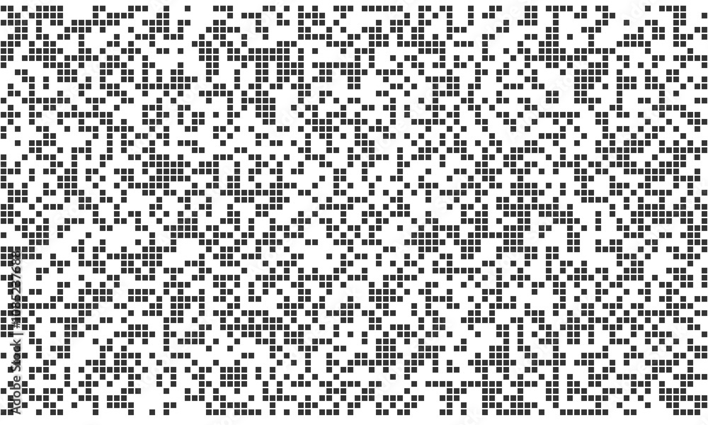 Poster abstract random squares. background with black pixel pattern. mosaic wallpaper.