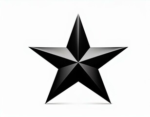 Obraz premium icon black star contrast image isolated on white background