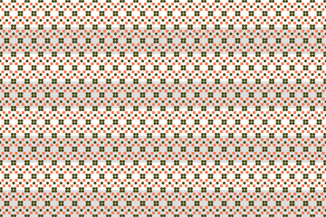 Geometric pattern seamless of square and circle. Geometric background and color line with green and soft orange for boho, vintage, and classic concepts for texture, fabric print, and home decoration.