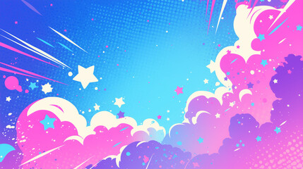 Fototapeta premium Bright abstract background in pop art comic style. 