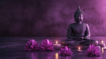 Happy Buddha Purnima Vesak,Buddhist festival- Vector illustration