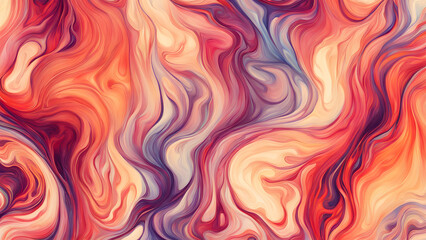 Obraz premium A colorful abstract painting with a lot of swirls and lines