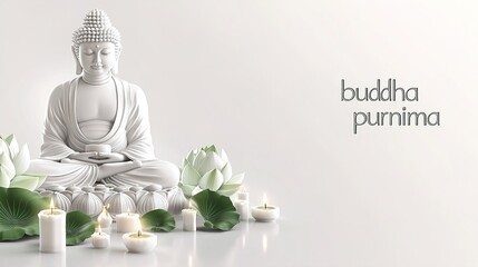 Happy Buddha Purnima Vesak,Buddhist festival- Vector illustration