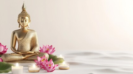 Happy Buddha Purnima Vesak,Buddhist festival- Vector illustration