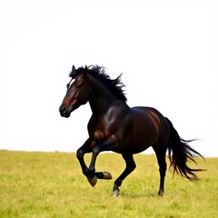 Running Horse in Field