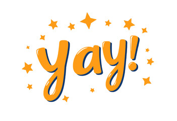 Yay! Handwritten Lettering with Stars