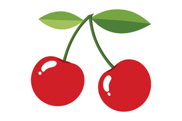 illustration of cherries vector icon design