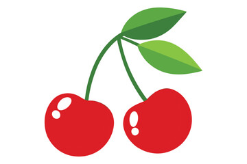 illustration of cherries vector icon design