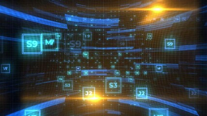 Animated high-tech background. Abstract background