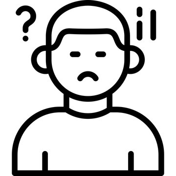 recommend clip art: anxiety icon illustration design with outline