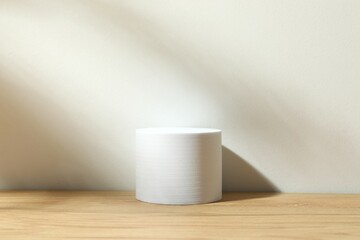 Props for product photography. Different podiums on a colored background