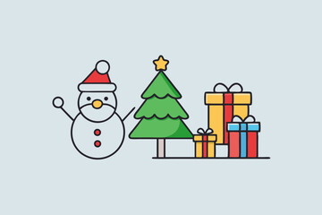 Icons in two colors about Christmas. Holidays events. Contains such icons as Santa, snowman, Christmas tree, wish list, decoration, and gifts. This is an Editable stroke icon.