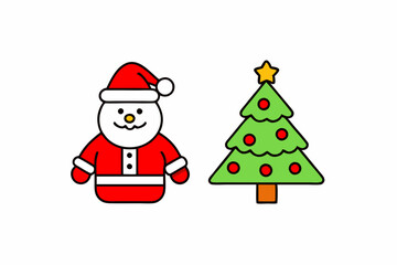Icons in two colors about Christmas. Holidays events. Contains such icons as Santa, snowman, Christmas tree, wish list, decoration, and gifts. This is an Editable stroke icon.
