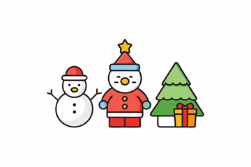 Icons in two colors about Christmas. Holidays events. Contains such icons as Santa, snowman, Christmas tree, wish list, decoration, and gifts. This is an Editable stroke icon.
