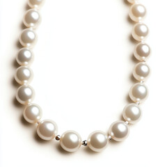 Obraz premium delicate pearl necklace with elegant shine, perfect for any occasion. This classic piece adds sophistication and charm to your outfit, making it timeless accessory