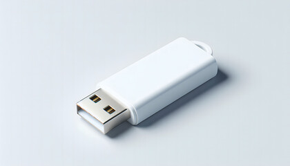 White usb flash drive 