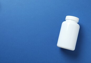 White bottle on a color background