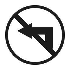 Traffic Sign Silhouette on a White Background. Vector Illustration