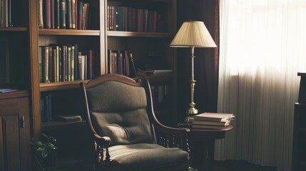 Vintage reading nook armchair