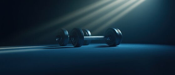 A Single Dumbbell Under Light Beams in a Dark Room