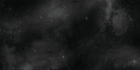 Captivating cosmic landscape featuring a sweeping nebula cloud formation against a dark, infinite universe with scattered light
